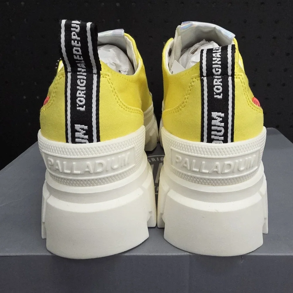 Palladium Revolt LO TX Star Yellow Women Chunky Platform Shoe 10 US